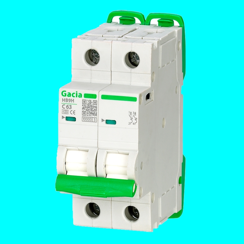Interruptor Magneto térmico de 20A 6KA Automático 2P Curva C Interruptor Magneto térmico de 20A 6KA Automático 2P Curva C